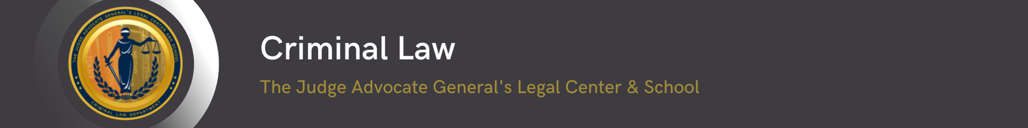 Criminal Law Department Banner